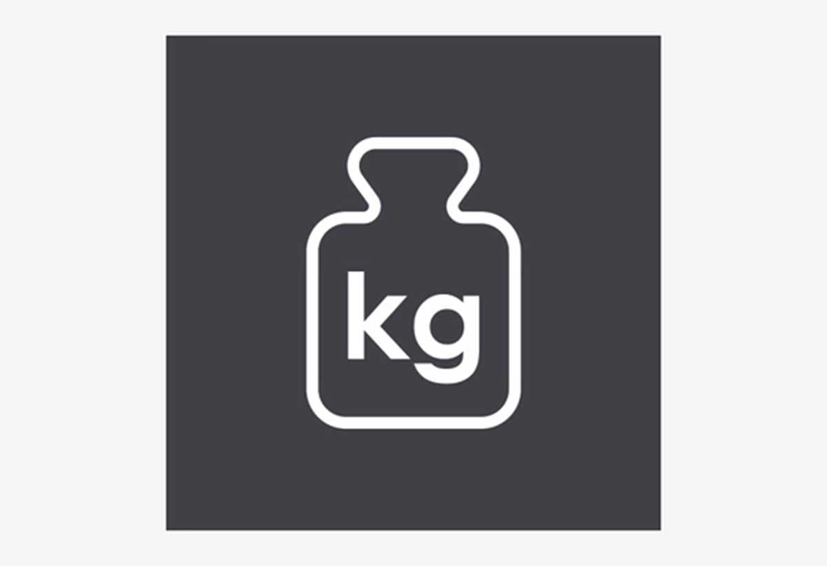 Απεικονίζεται εικονίδιο που δηλώνει κιλά.